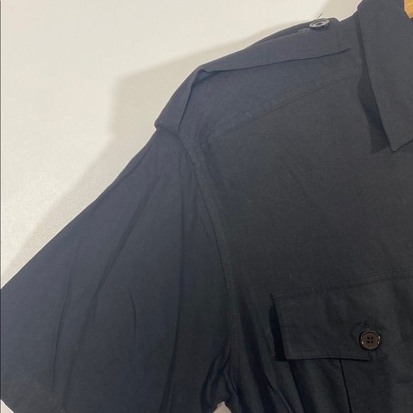 Avon Black Military Style Shirtdress - Picture 3 of 7